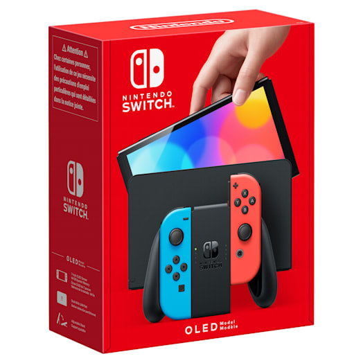 Nintendo Switch OLED bærbar spilkonsol 17,8 cm (7") 64 GB Berøringsskærm Wi-Fi Blå, Rød