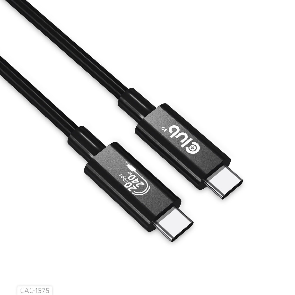 CLUB3D CAC-1575 USB-kabel USB4 Gen 2x2 2 m USB C 20 Gbit/sek. 240 W Sort