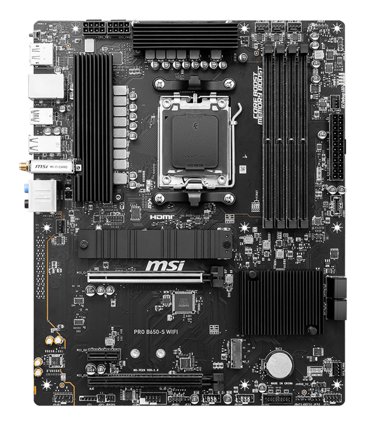 MSI PRO B650-S WIFI bundkort AMD B650 Sokkel AM5 ATX