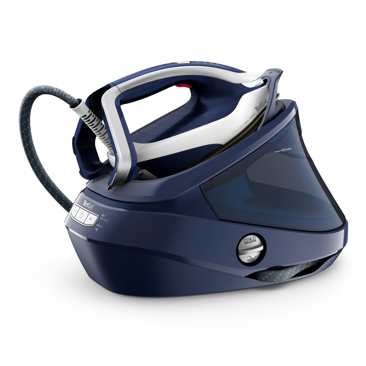 Tefal Pro Express Vision GV9812E0 Dampstrygejern 3000W Blå Hvid