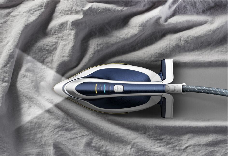Tefal Pro Express Vision GV9812E0 Dampstrygejern 3000W Blå Hvid