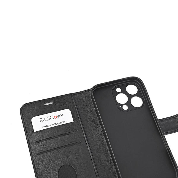 Radicover RAD301 mobiltelefon etui 15,5 cm (6.1") Tegnebogsetui Sort