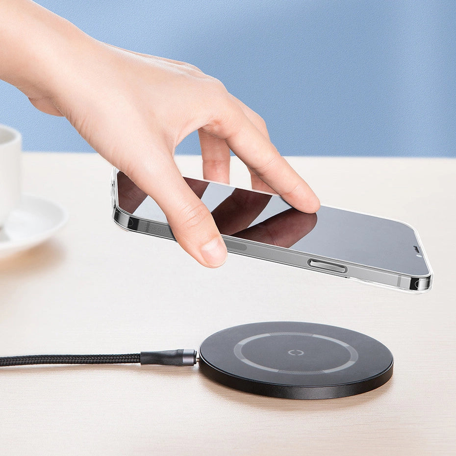 Baseus Frosted Glass Case Cover til iPhone 13 Pro Max Hard Cover med Gel Frame sort (ARWS001101)