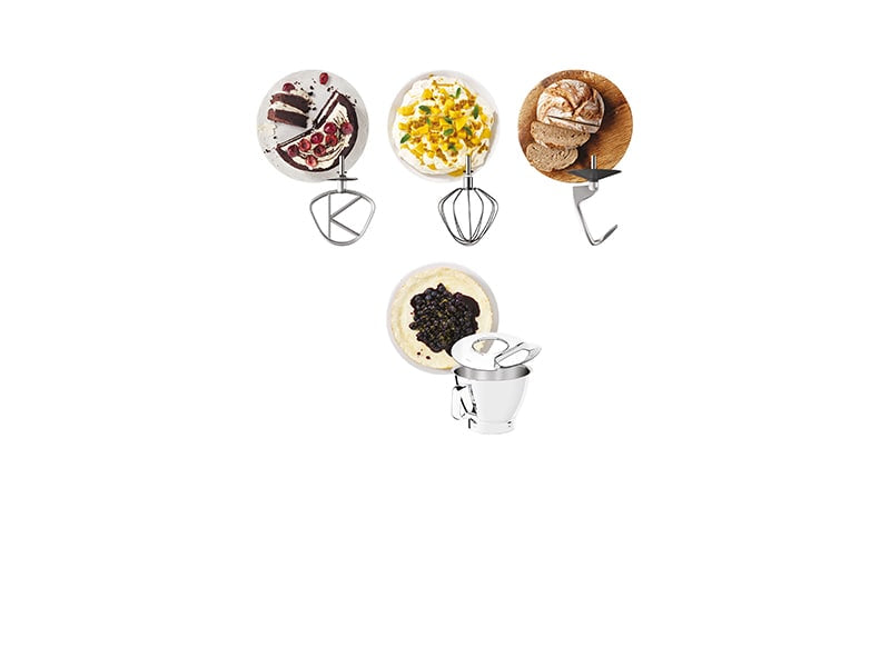 Kenwood Titanium Chef Baker KVC65.001WH Køkkenmaskine 5liter 1200W Hvid/champagnecreme