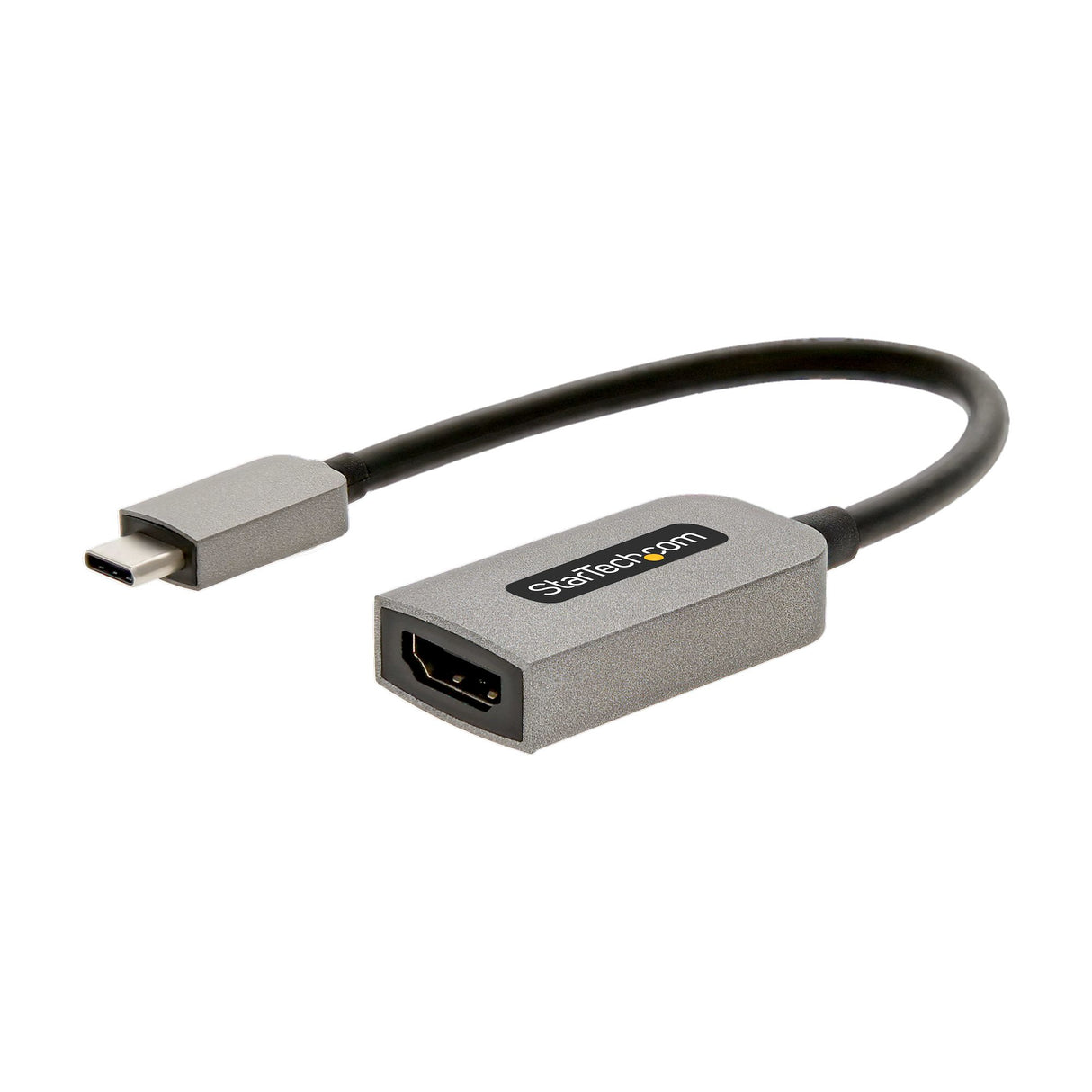 StarTech.com USB C to HDMI Adapter, 4K 60Hz UHD Video, HDR10, USB-C to HDMI 2.0b Adapter Dongle, USB Type-C DP Alt Mode to HDMI Monitor/Display/Projector, USB C to HDMI Converter, M/F - Thunderbolt 3 Compatible Videoadapter 13cm Grå