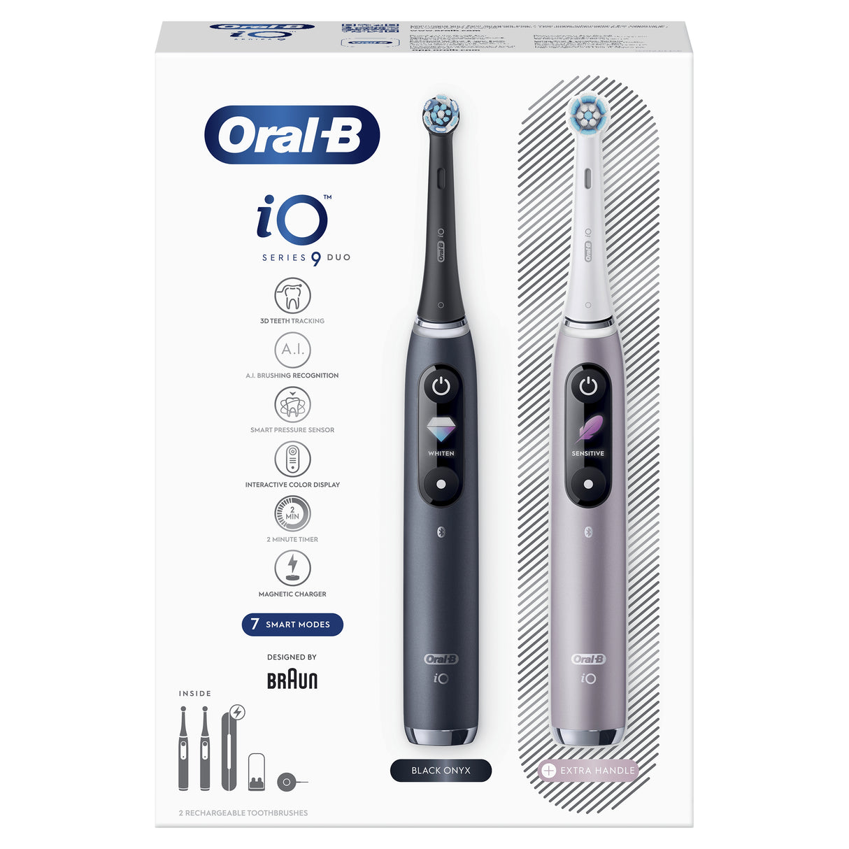 Oral-B iO Series 9 Duo Elektrisk tandbørste Black/Rose