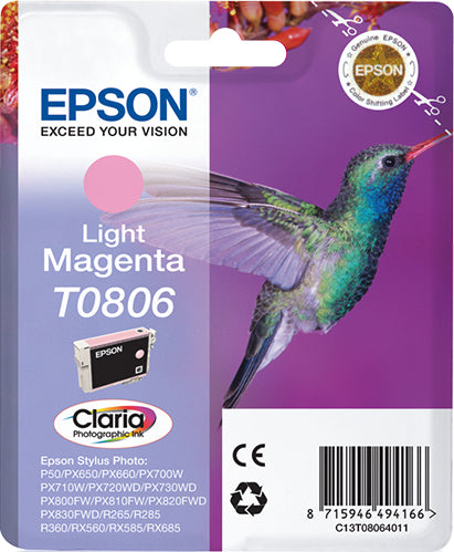 Epson Hummingbird T0806 blækpatron 1 stk Original Lys magenta