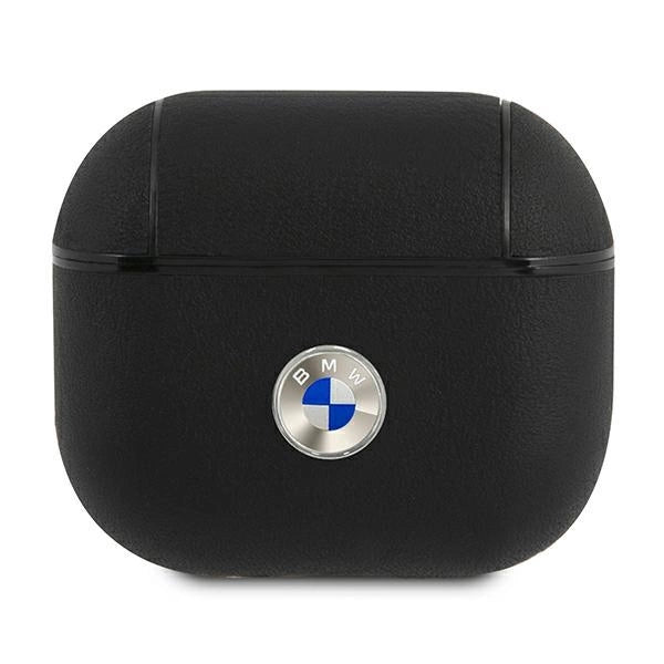 BMW BMA3SSLBK AirPods 3 cover sort Geniune læder sølv logo