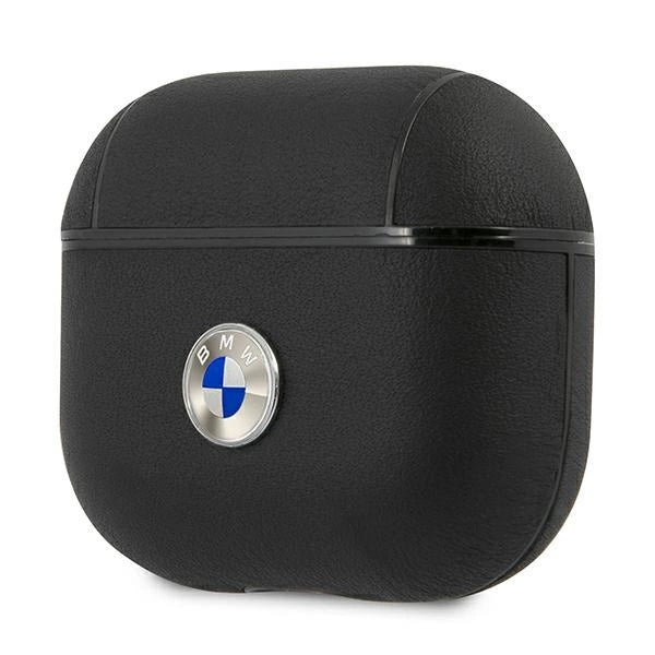 BMW BMA3SSLBK AirPods 3 cover sort Geniune læder sølv logo