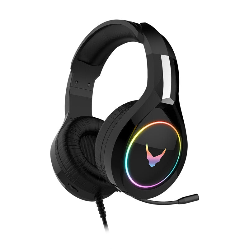 Omega VH6060B Hovedtelefoner Ledningsført Headset Spil Sort, Metallic