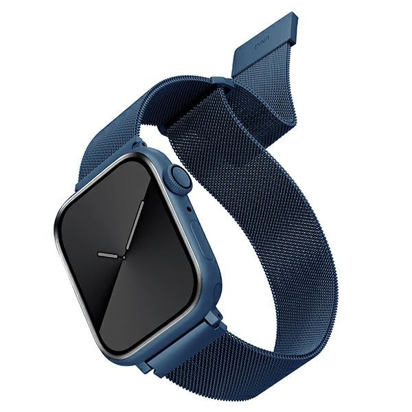 Uniq Dante rustfrit stål rem til Apple Watch 1/2/3/4/5/6/7/8/SE/SE2 42/44/45 mm - Blå