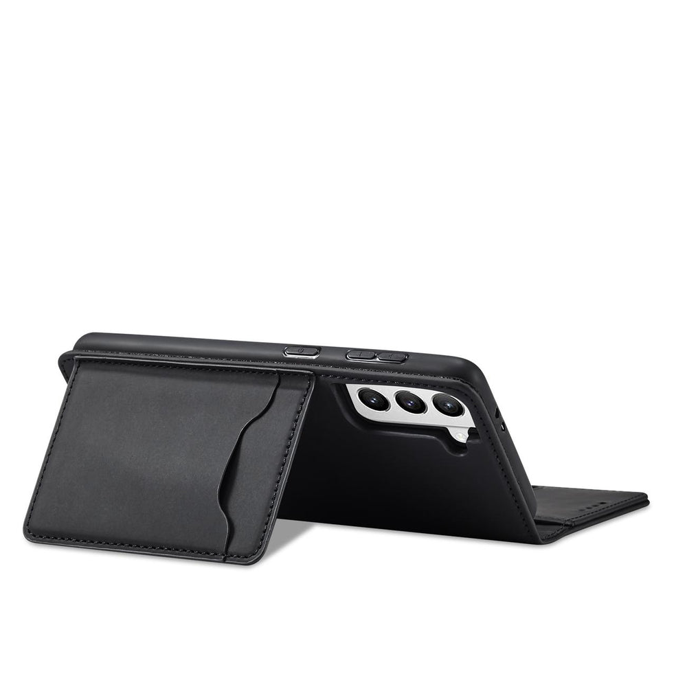 Magnetkortkasse til Samsung Galaxy S22 + (S22 Plus) lommepung kortholder sort