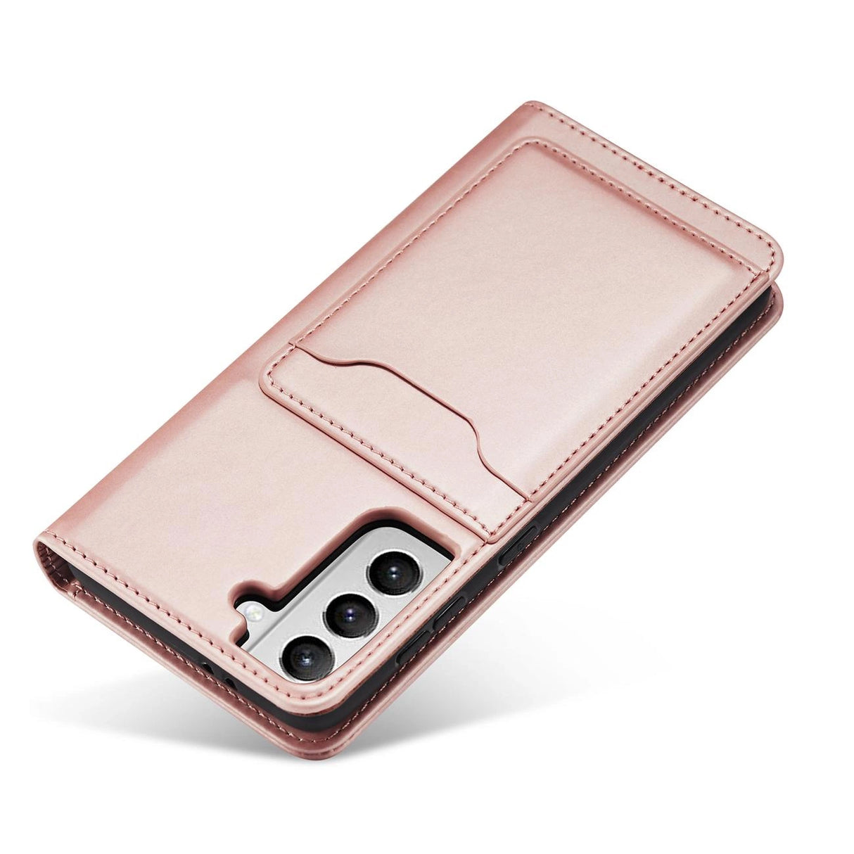Magnetkortkasse til Samsung Galaxy S22 + (S22 Plus) lommepung kortholder Pink
