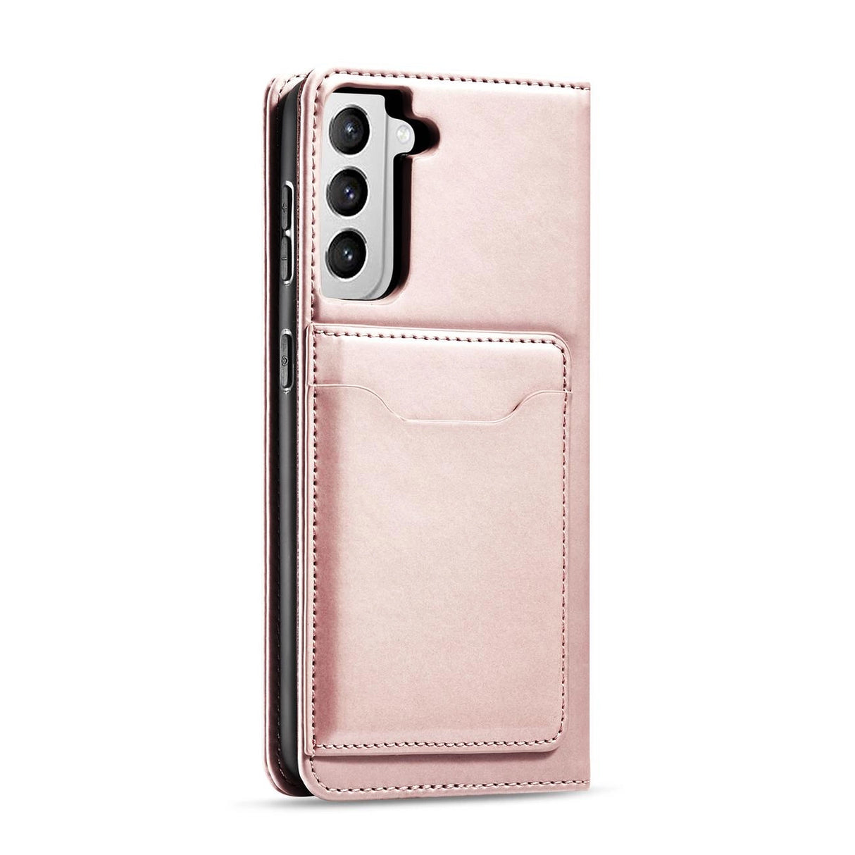 Magnetkortkasse til Samsung Galaxy S22 + (S22 Plus) lommepung kortholder Pink