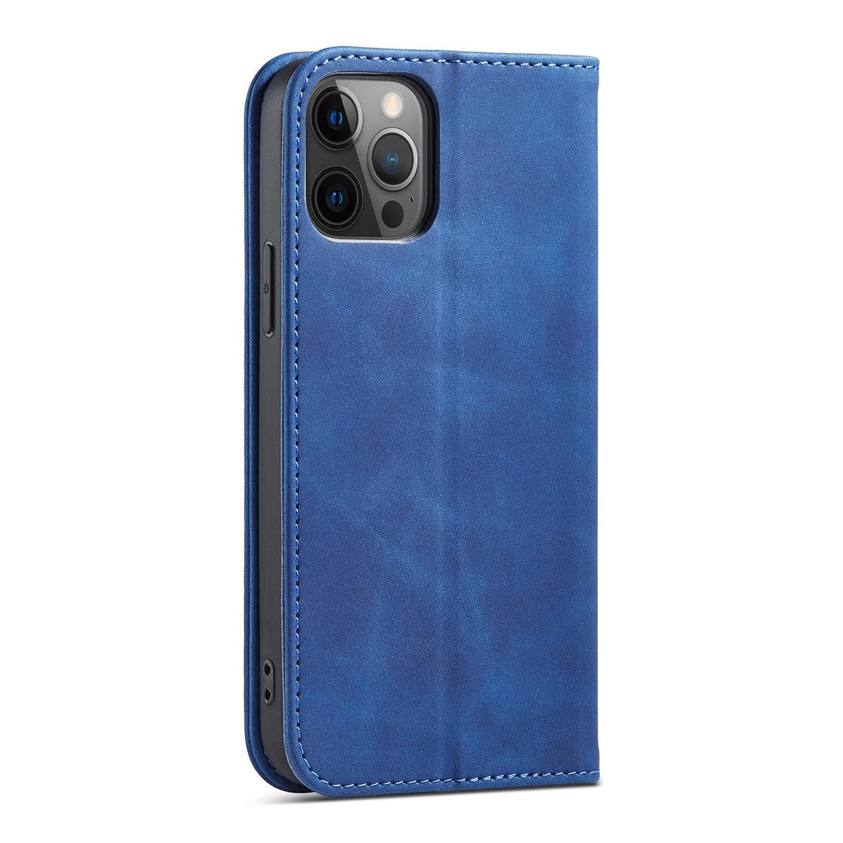 Magnet Fancy Case Case for iPhone 12 Pro Max lommekort Wallet Card Stand Blue