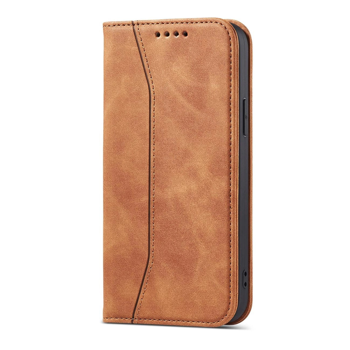 Magnet Fancy Case Case for iPhone 13 Pro Max lommekort Wallet Card Holder Brown
