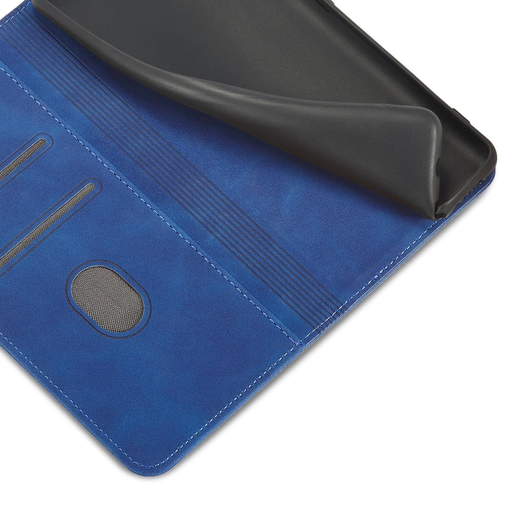 Magnet Fancy Case Case for Samsung Galaxy S22 + (S22 Plus) Push Wallet Card Holder Blue