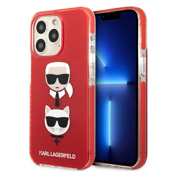 Karl Lagerfeld KLHCP13LTPE2TR iPhone 13 Pro / 13 6,1" hardcase rød/rød Karl&Choupette Head