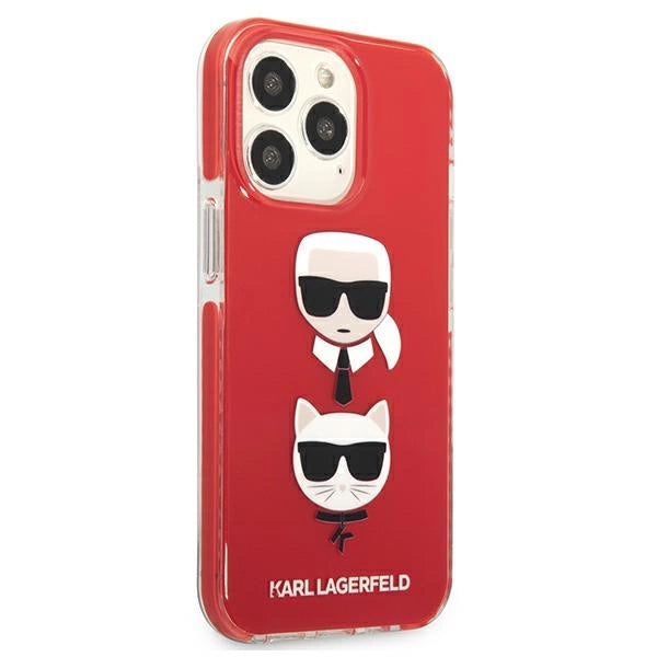 Karl Lagerfeld KLHCP13LTPE2TR iPhone 13 Pro / 13 6,1" hardcase rød/rød Karl&Choupette Head