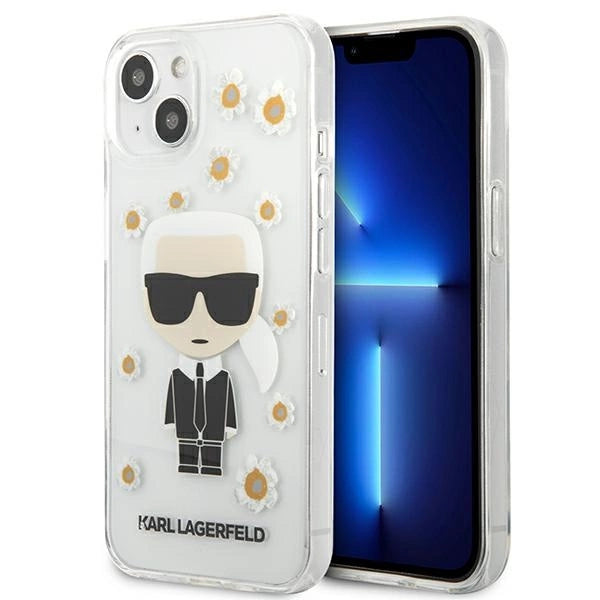 Karl Lagerfeld KLHCP13SHFLT iPhone 13 mini 5,4" gennemroczysty/transparent Blomst Ikonik Karl
