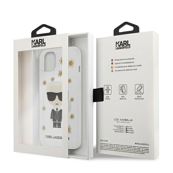 Karl Lagerfeld KLHCP13SHFLT iPhone 13 mini 5,4" gennemroczysty/transparent Blomst Ikonik Karl