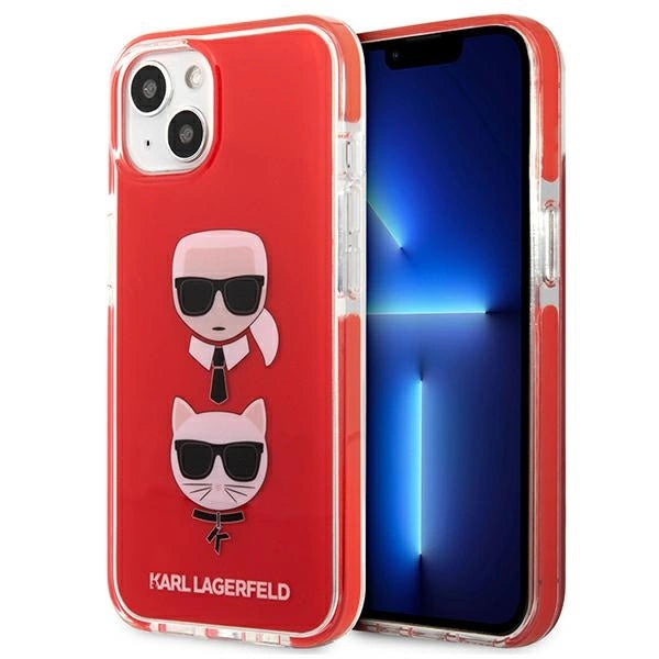 Karl Lagerfeld KLHCP13STPE2TR iPhone 13 mini 5,4" hardcase rød/rød Karl&Choupette Head