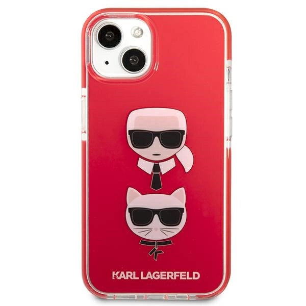 Karl Lagerfeld KLHCP13STPE2TR iPhone 13 mini 5,4" hardcase rød/rød Karl&Choupette Head
