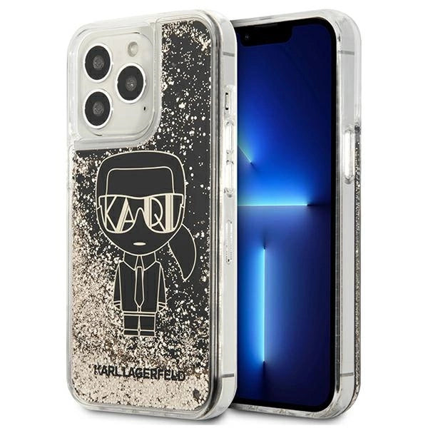 Karl Lagerfeld KLHCP13XLGGKBK iPhone 13 Pro Max 6,7" sort/sort hardcase Liquid Glitter Gatsby