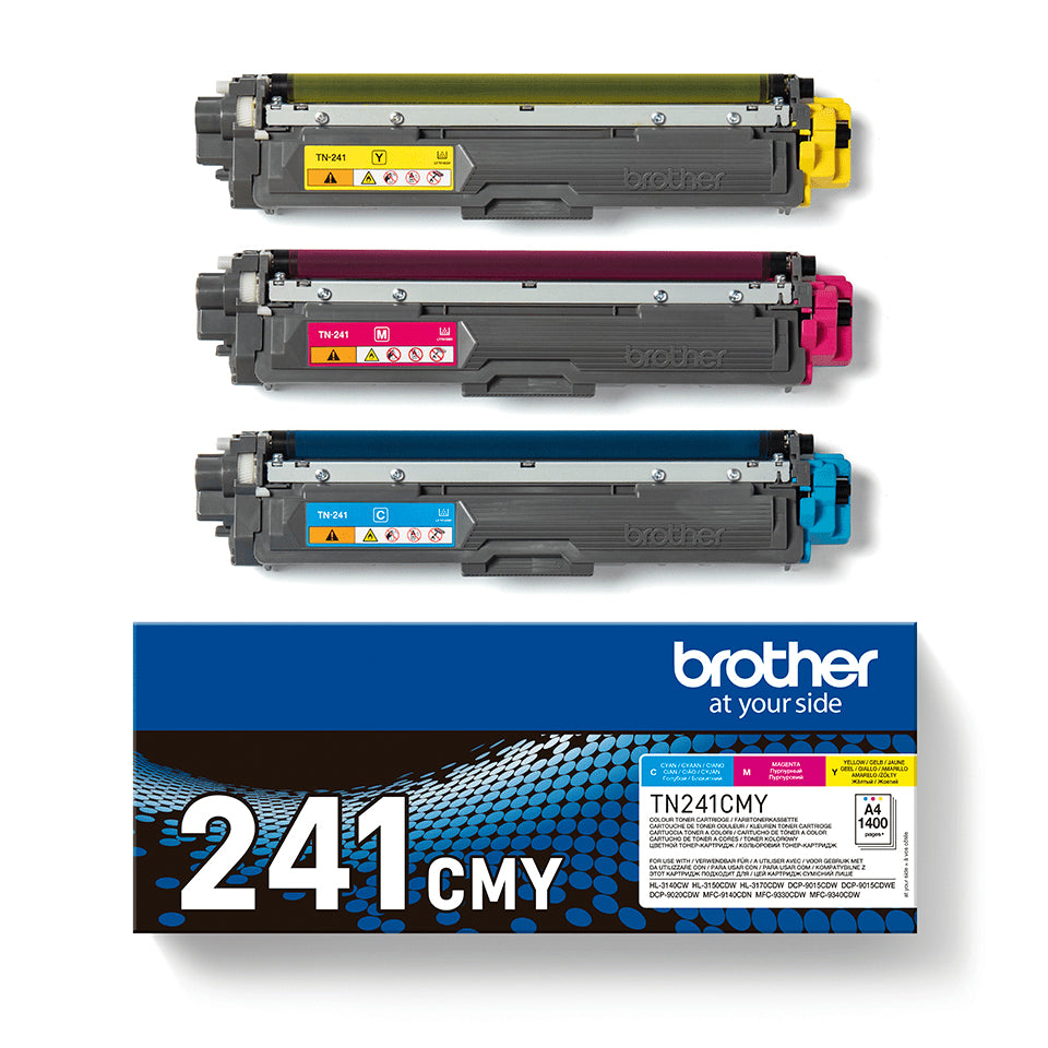Brother TN-241CMY tonerpatron 3 stk Original Blå, Magenta, Gul