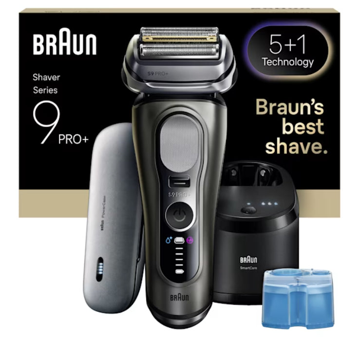 Braun Series 9 Pro+ 9675cc Folie shaver Trimmer Grå, Sølv