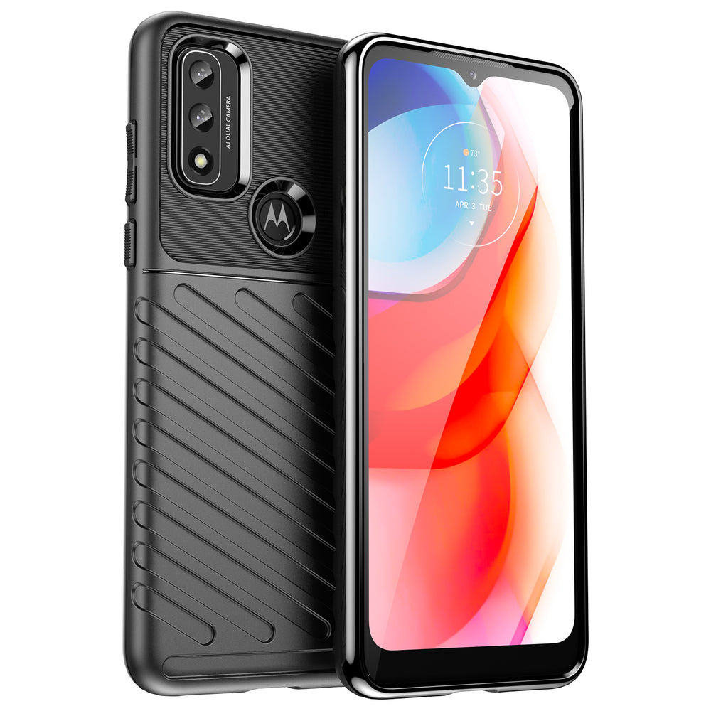 Thunder Case fleksibelt pansret cover til Motorola Moto G Play 2022 sort