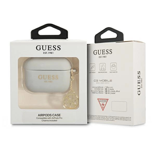 Guess GUAPLSC4EG AirPods Pro cover grå/grå Silicone Charm 4G Collection