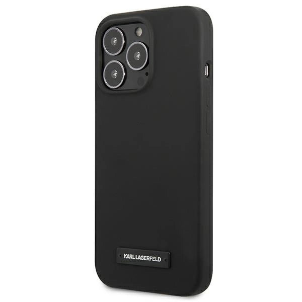 Karl Lagerfeld KLHCP13LSLMP1K iPhone 13 Pro / 13 6,1" hardcase sort/sort Silicone Plaque