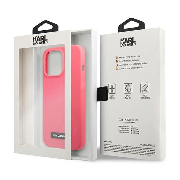 Karl Lagerfeld KLHCP13XSLMP1PI iPhone 13 Pro Max 6,7" Hardcase fuksja/fuchsia Silicone Plaque