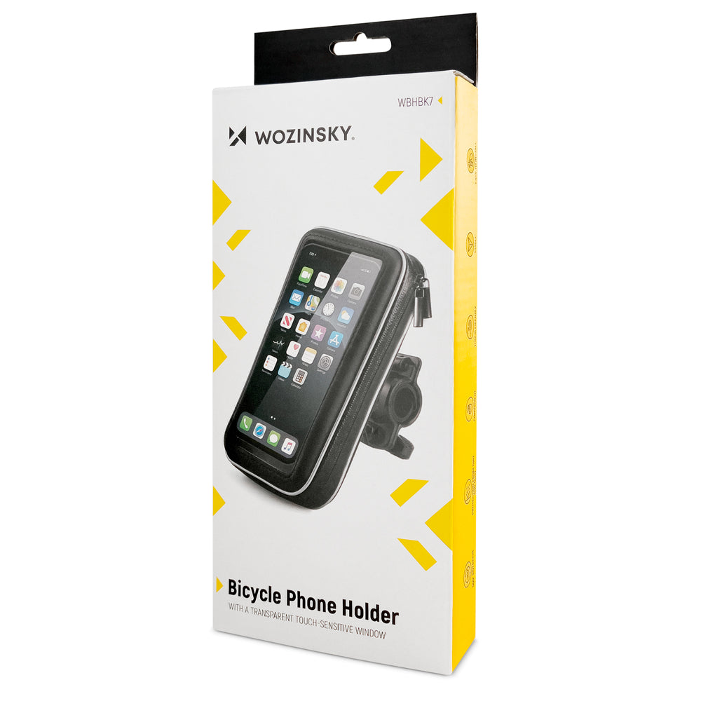 Wozinsky telefonholder til cykel, motorcykel, scooter sort (WBHBK7)