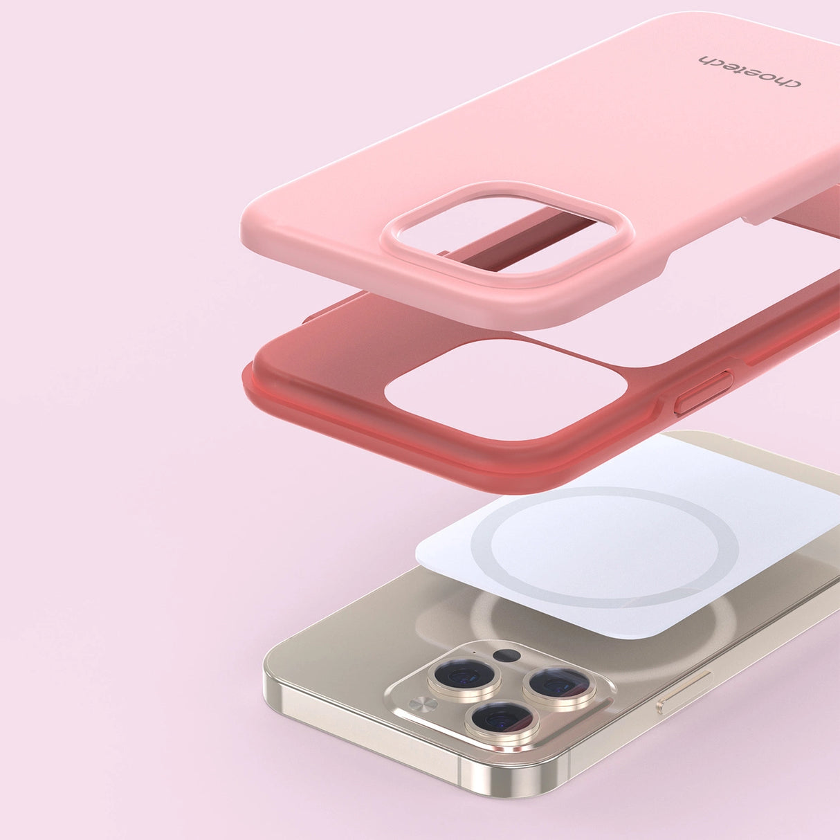 Choetech MFM Anti-drop case Made For MagSafe til iPhone 13 Pro pink (PC0113-MFM-PK)