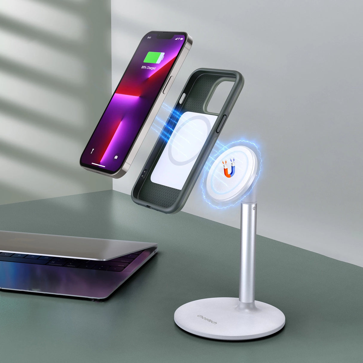 Choetech MFM Anti-drop Case Cover til iPhone 13 Pro Max grøn (PC0114-MFM-GN)