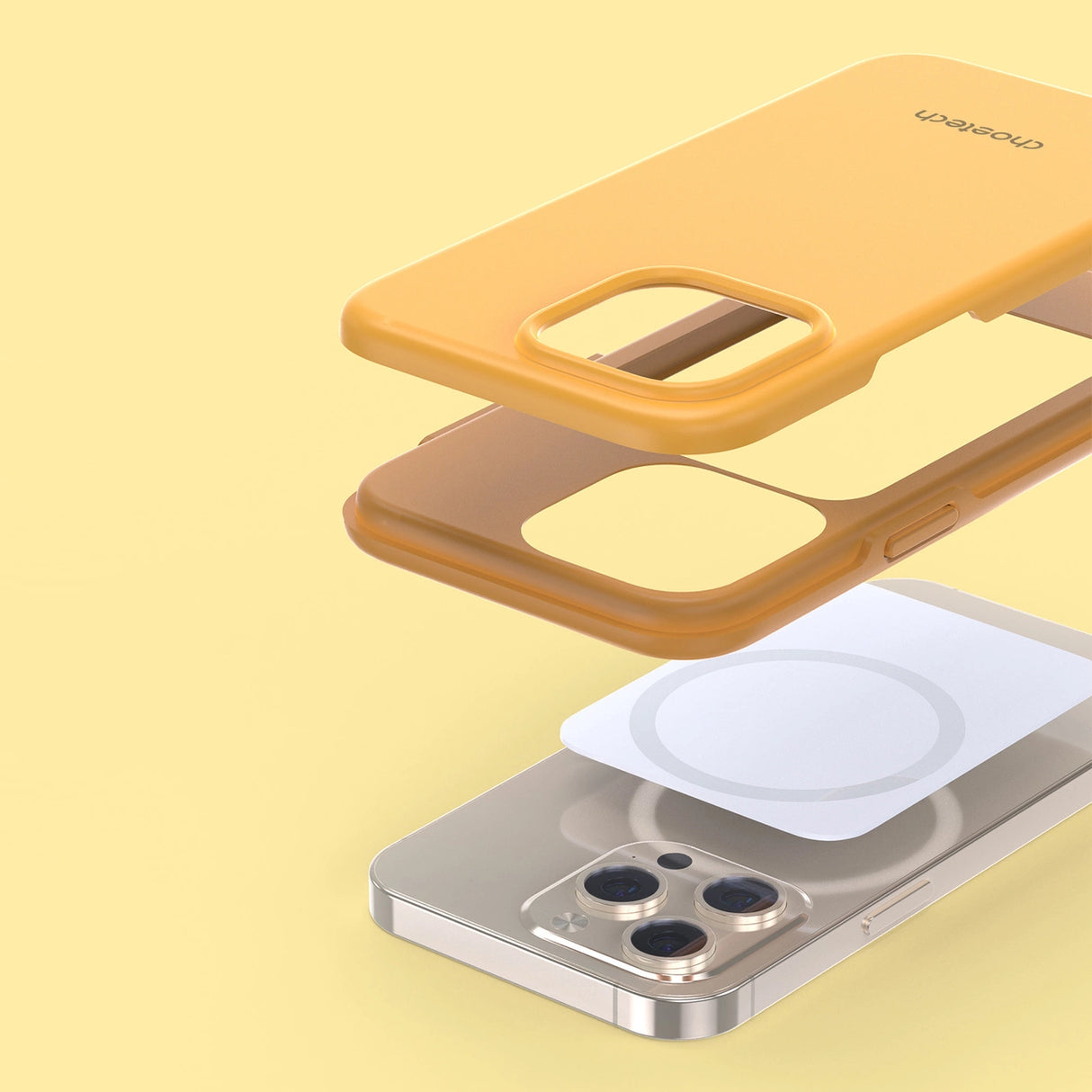 Choetech MFM Anti-drop Case Cover til iPhone 13 Pro Max orange (PC0114-MFM-YE)