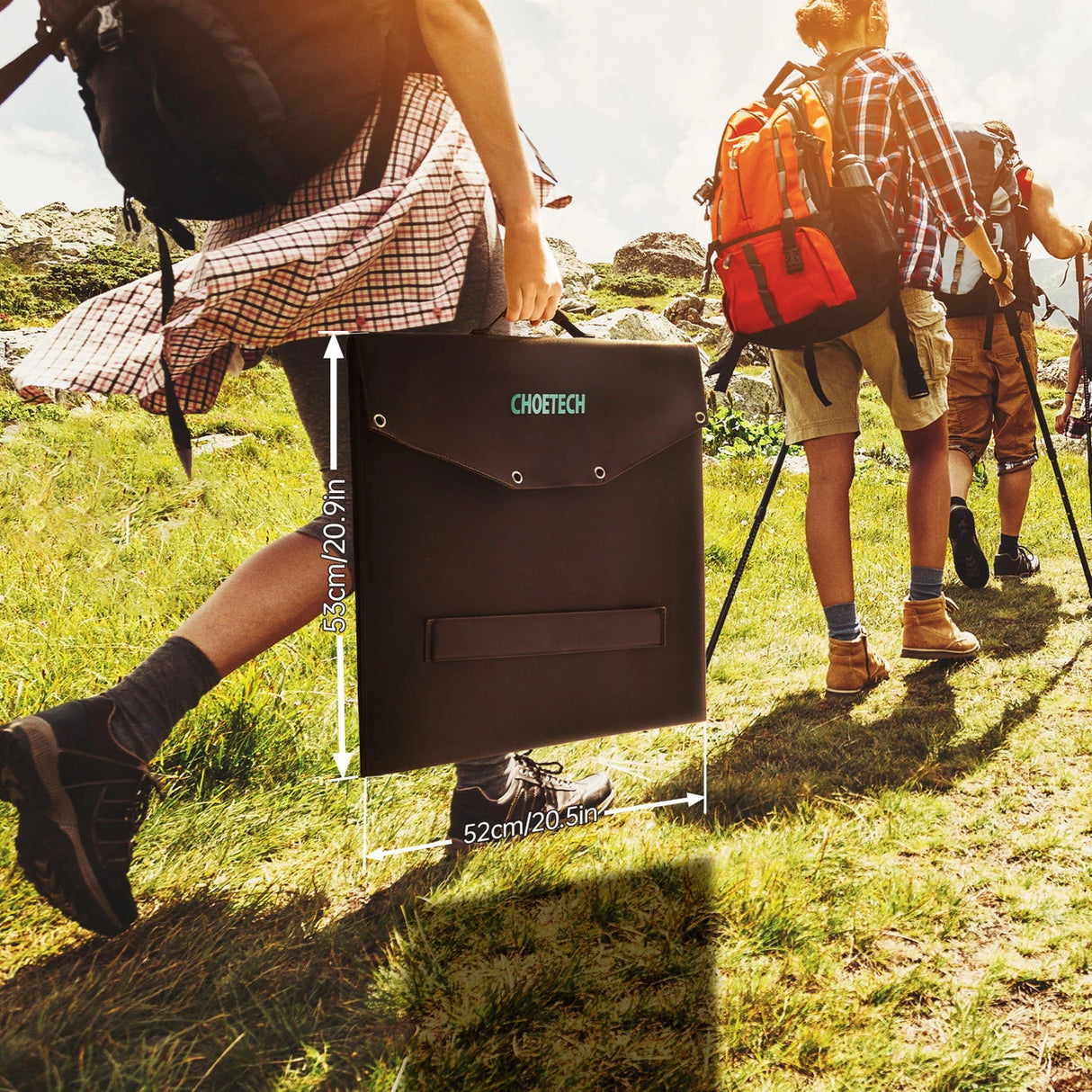 Choetech SC008 solopladning 120W DC / USB-C / 2x USB-A - sort