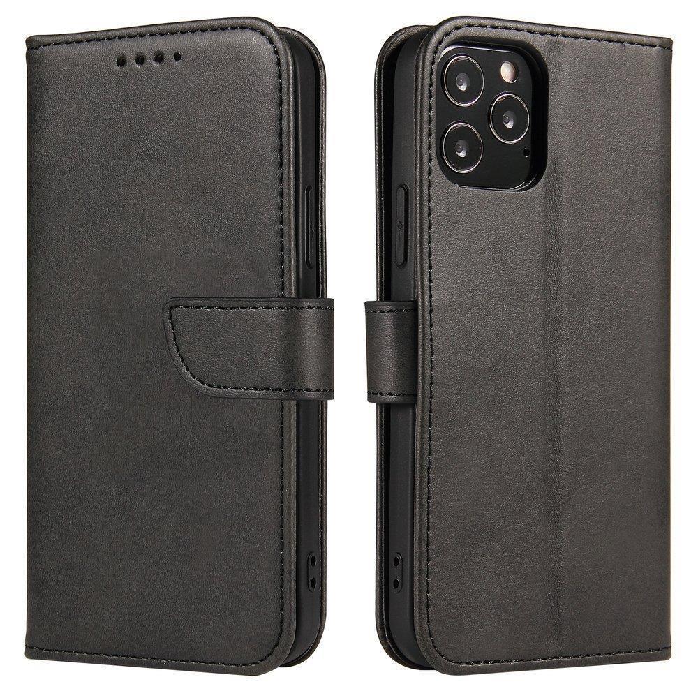 Magnet Case elegant cover med flap og standfunktion til Motorola Moto G 2022 sort