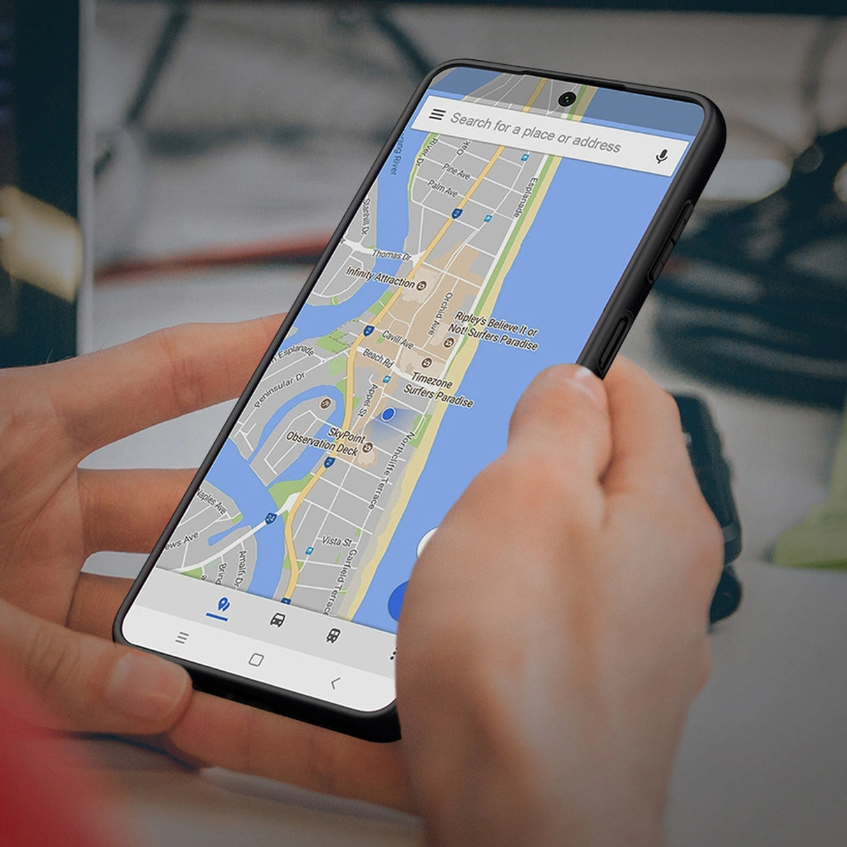 Nillkin Textured Case holdbar forstærket kuffert med gel ramme og nylon tilbage til Samsung Galaxy M53 5G sort