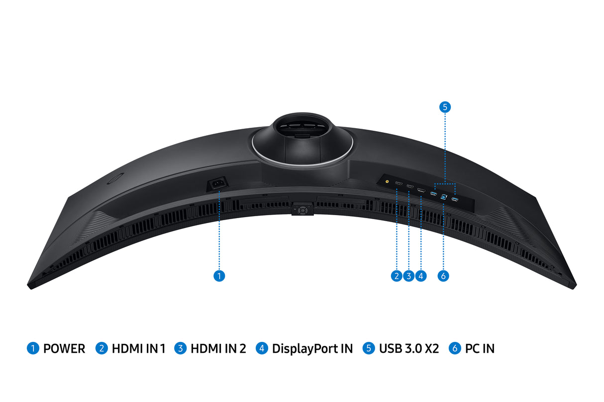 Samsung G95C computerskærm 124,5 cm (49") 5120 x 1440 pixel Dual QHD LED Sort