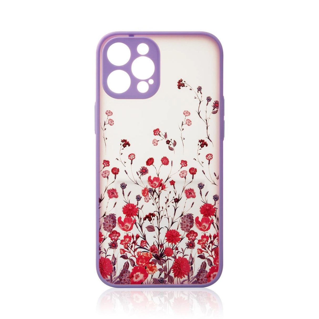 Design Case til iPhone 12 Pro Max blomsterfarvet lilla