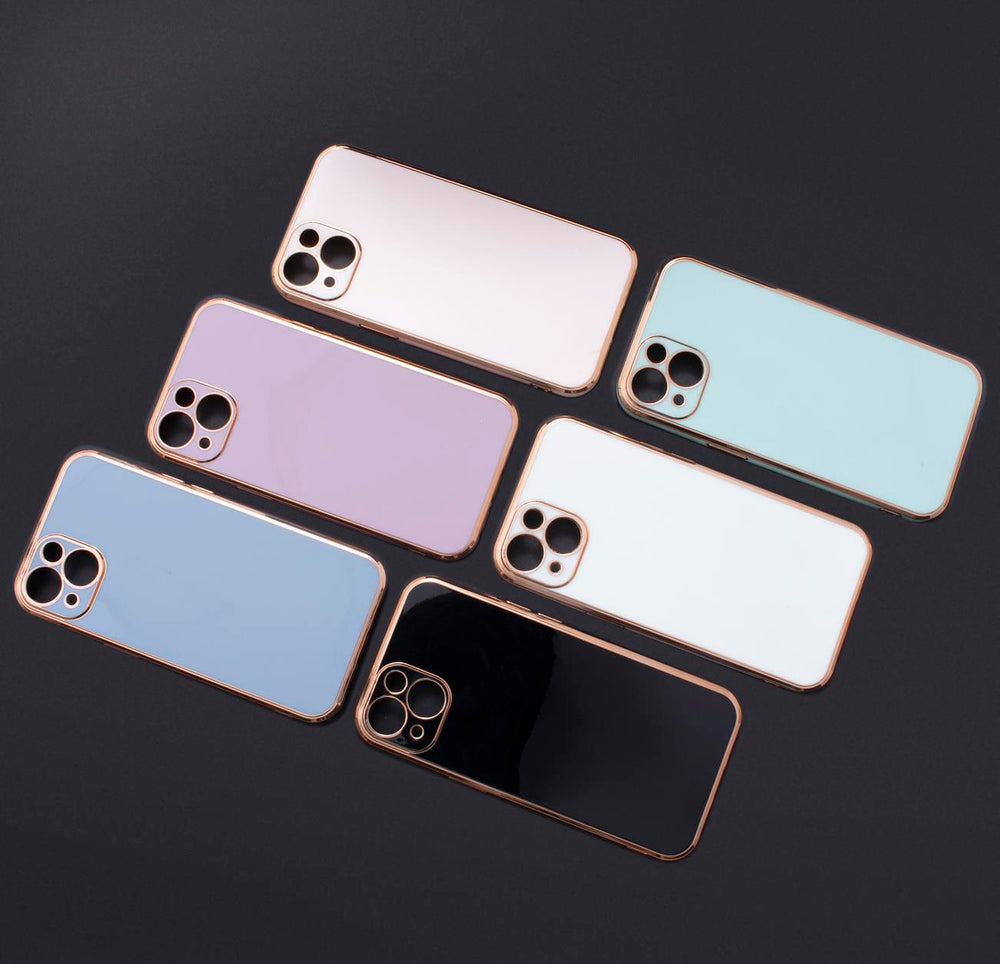 Lighting Color Case for Xiaomi Redmi Note 11 gel cover med guldramme hvid