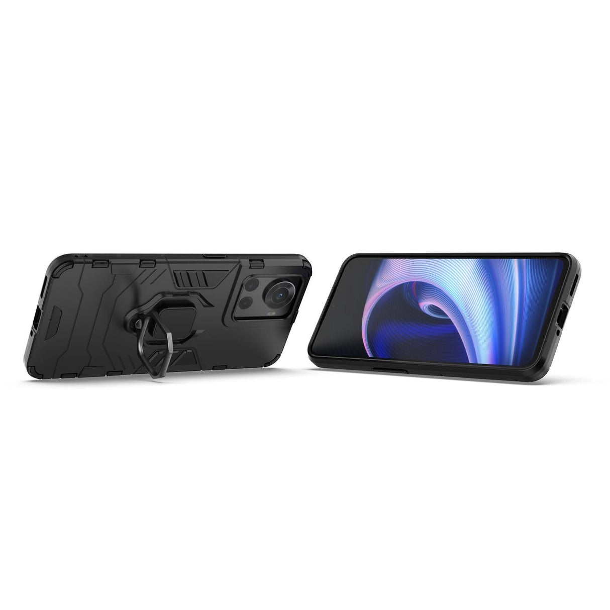 Ring Armor pansrede hybrid case cover + magnetisk holder til OnePlus Ace sort