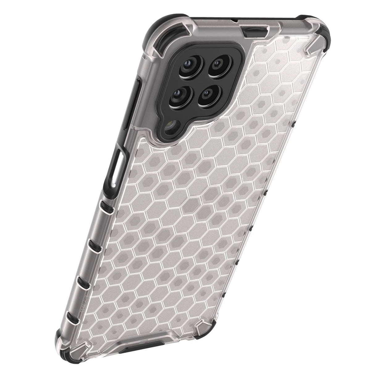 Honeycomb case pansret cover med en gel ramme til Samsung Galaxy M53 5G gennemsigtig