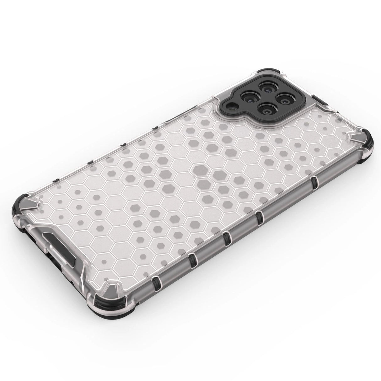 Honeycomb case pansret cover med en gel ramme til Samsung Galaxy M53 5G gennemsigtig