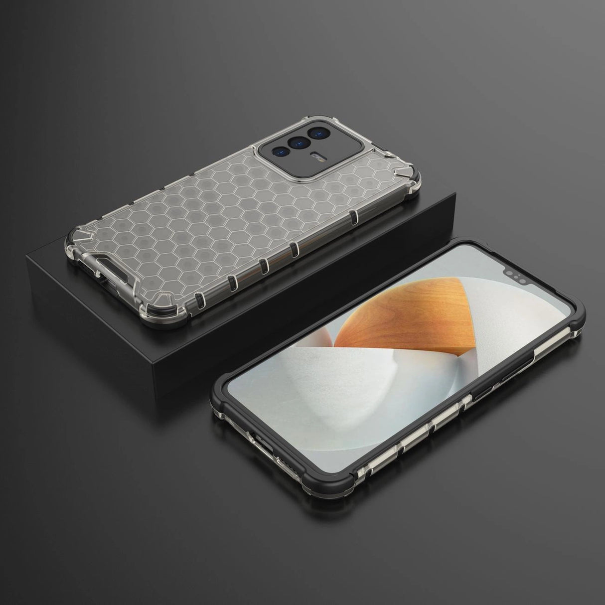 Honeycomb case pansret cover med en gel ramme Vivo V23 5G sort
