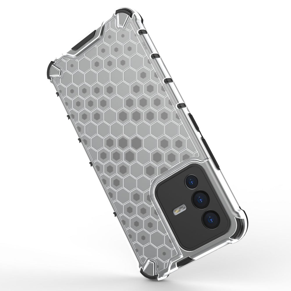 Honeycomb case pansret cover med en gel ramme Vivo V23 5G sort
