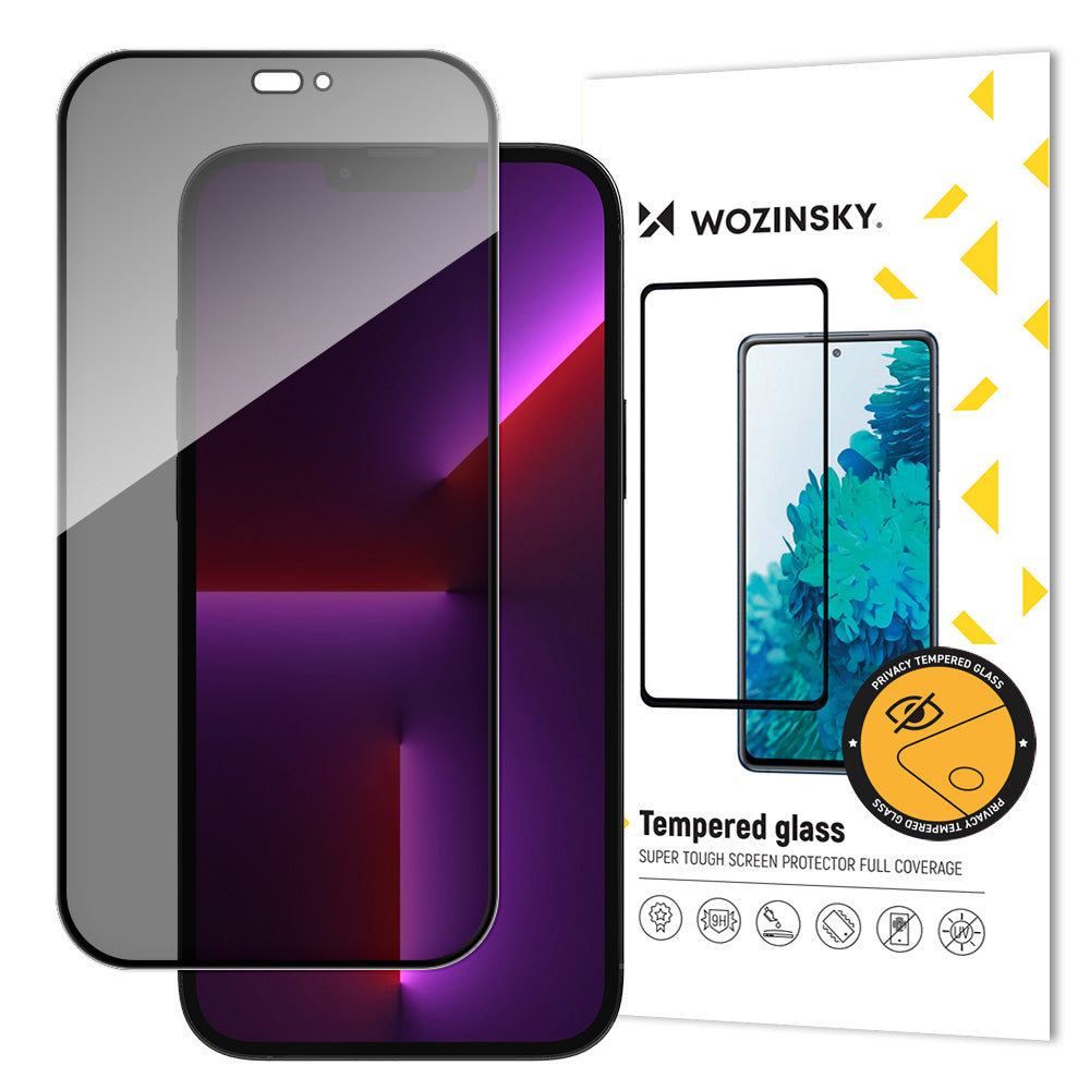 Wozinsky Privacy Glass hærdet glas til iPhone 14 Pro Max med Anti Spy privacy filter
